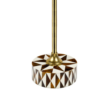 Calix 23.5" Contemporary Minimalist Metal/Resin Round End Table - JONATHAN Y